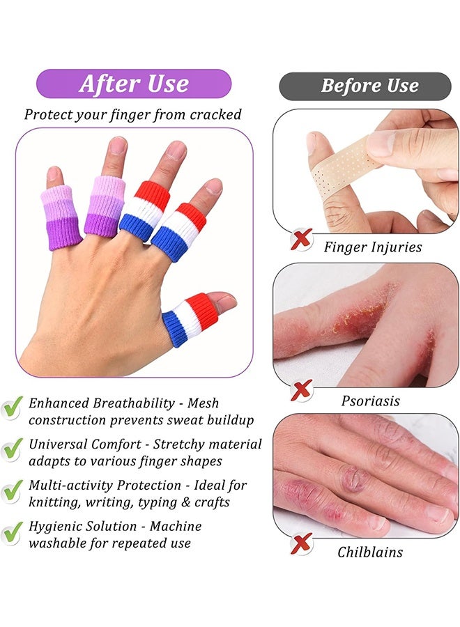 30 PCS Sport Finger Sleeves, Compression Breathable Elastic Thumb Brace Support, Finger Protectors Cots for Arthritis Swelling Basketball Sport - Image 4